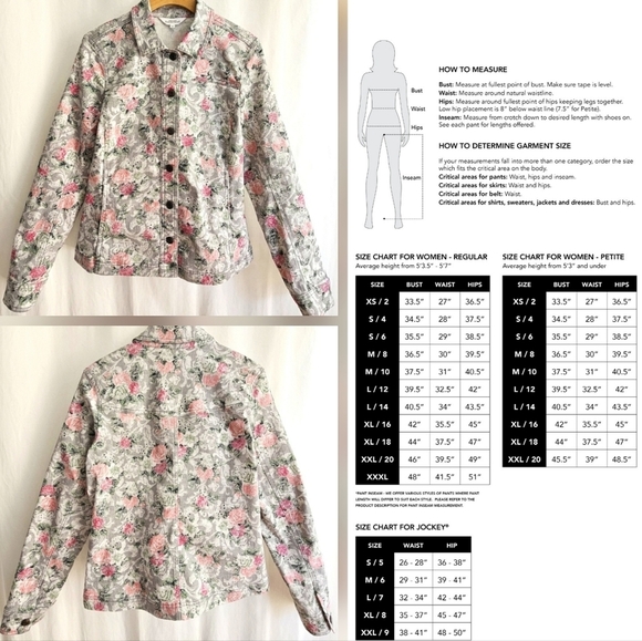 Northern Reflections Grey & Pink Floral Jacquard Button Jacket - Picture 15 of 16